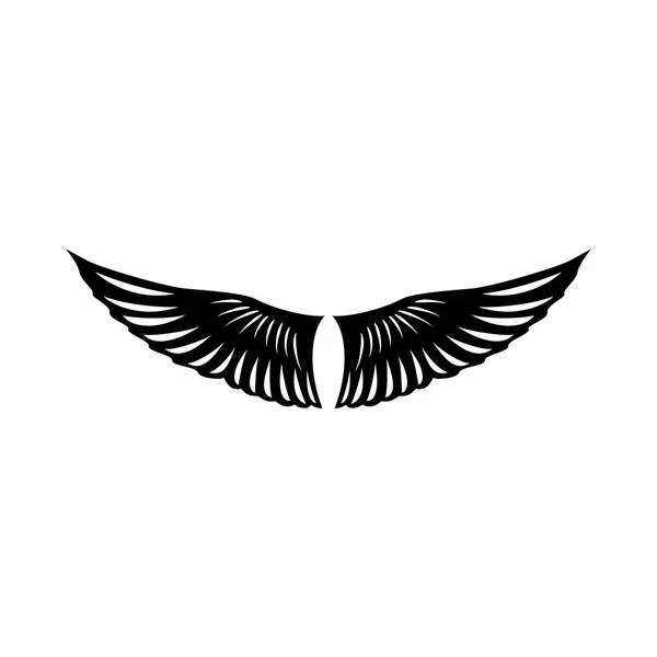 Птичьи крылья икона, простой стиль — стоковый вектор