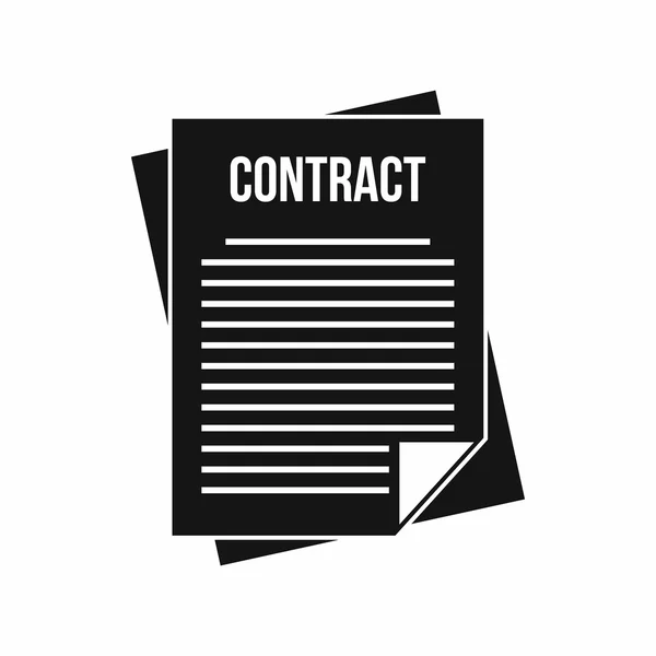 Icono de contrato en estilo simple — Vector de stock