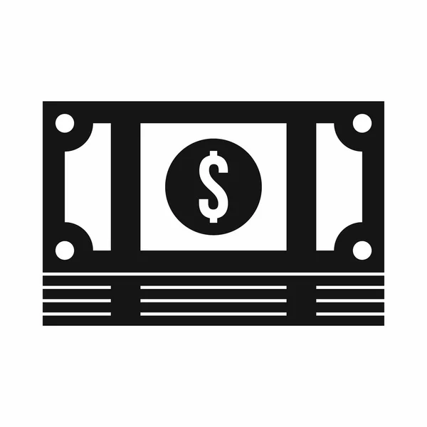 Pila di icona di soldi, stile semplice — Vettoriale Stock