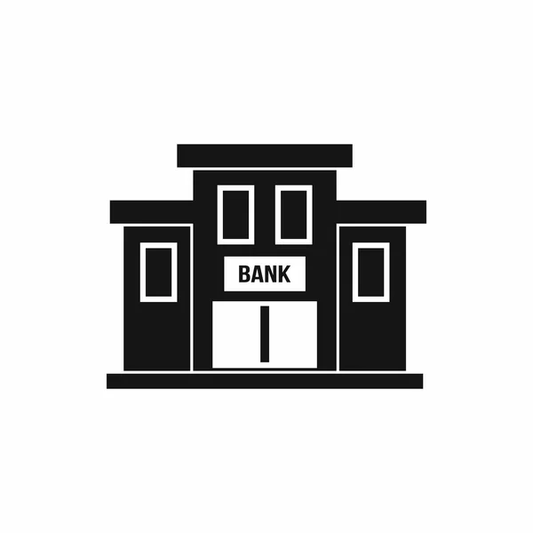 Bank épület ikonjára, egyszerű stílus — Stock Vector