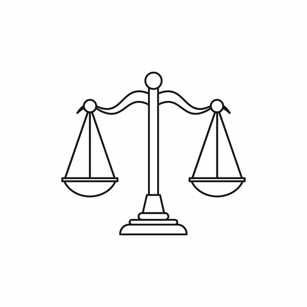 スケール正義アイコンのアウトライン スタイル — ストックベクタ