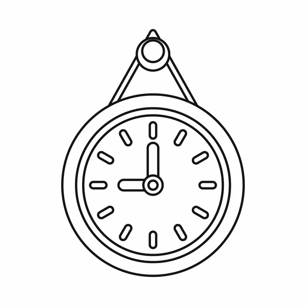 Icono del reloj en estilo de contorno — Vector de stock