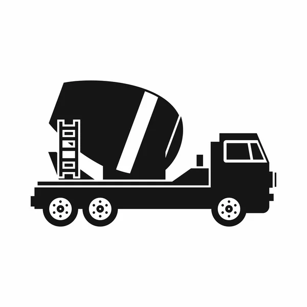 混凝土搅拌机卡车图标，简单的样式 — 图库矢量图片