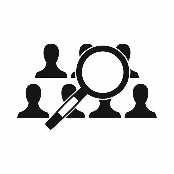 Magnifying glass searching icon, simple style — Stock Vector