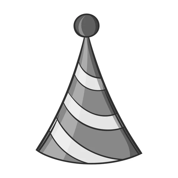 Cappello da festa icona, nero in stile monocromatico — Vettoriale Stock