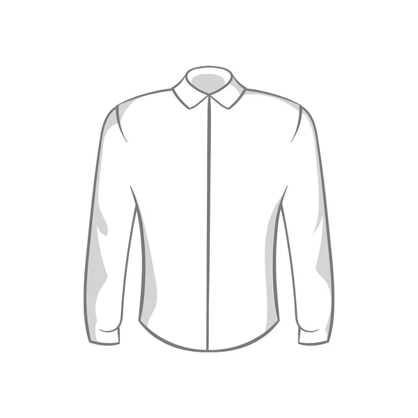 Ícone da camisa dos homens, estilo monocromático preto —  Vetores de Stock