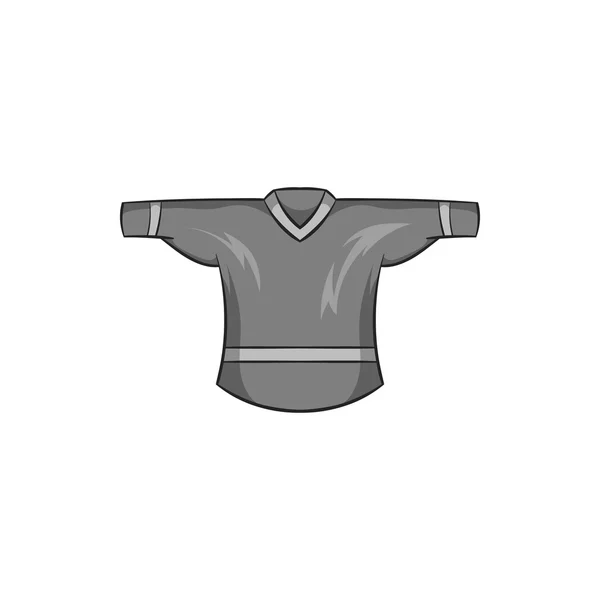 하키 티셔츠 아이콘, 블랙 흑백 스타일 — 스톡 벡터