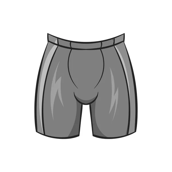 Ícone de shorts de hóquei, estilo monocromático preto — Vetor de Stock