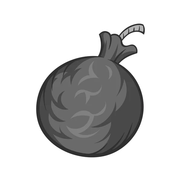 Icono de granada, negro estilo monocromo — Vector de stock
