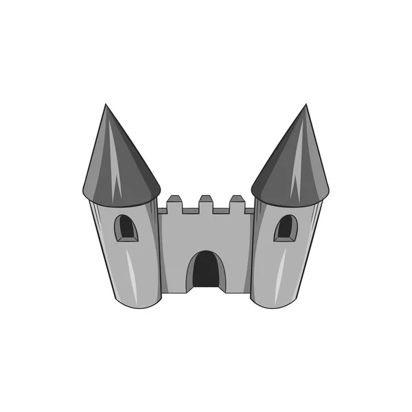 Toy Castle ikon, svart monokrom stil — Stock vektor