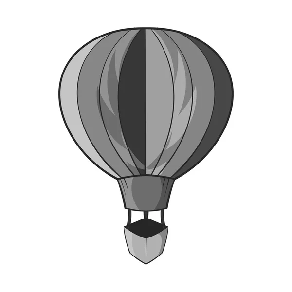Ballon pictogram, zwart-monochrome stijl — Stockvector