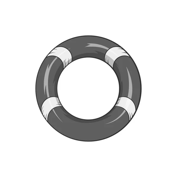 Lifeline icon, black monochrome style — Stock Vector