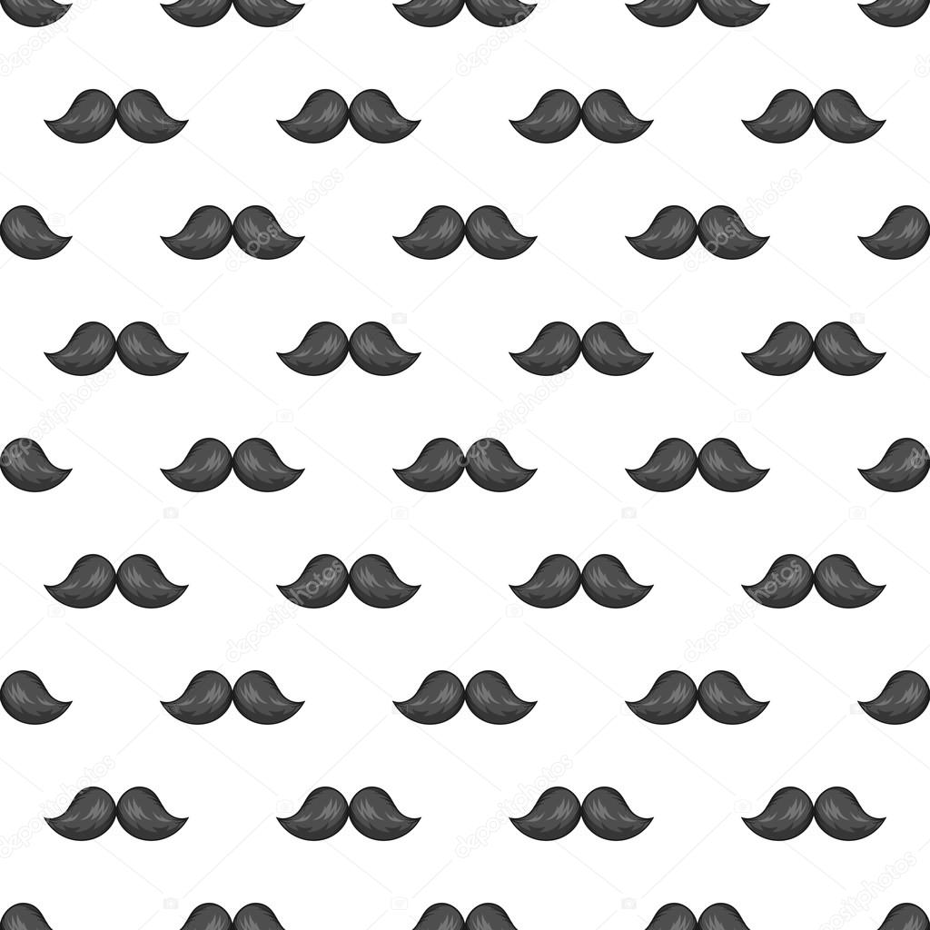 Mustache seamless pattern