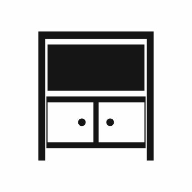 Vintage büfe simgesi, basit tarzı