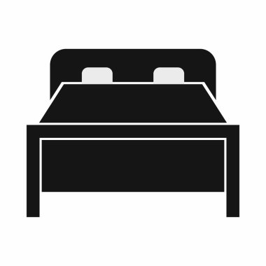 Çift Kişilik Yatak simgesi, basit tarzı