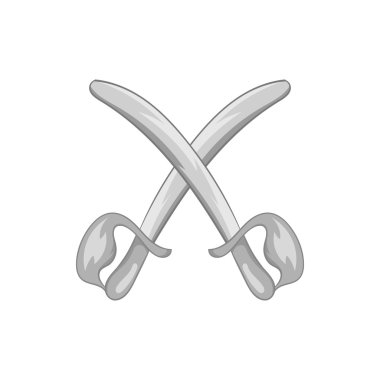 Oyuncak kılıç simgesi, siyah tek renkli tarzı