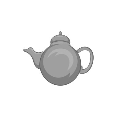 Su ısıtıcısı simge, siyah tek renkli stil