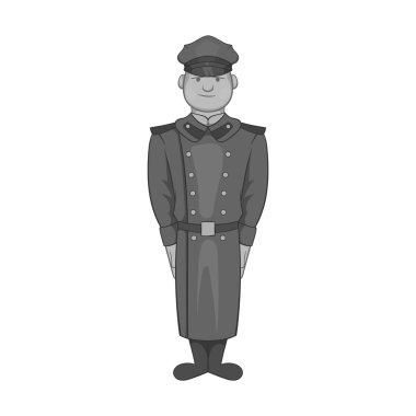 Üniforma simgesi, siyah tek renkli tarzı askerler