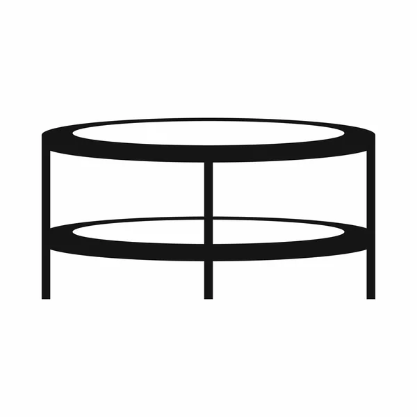 Um ícone de mesa de café redondo, estilo simples — Vetor de Stock