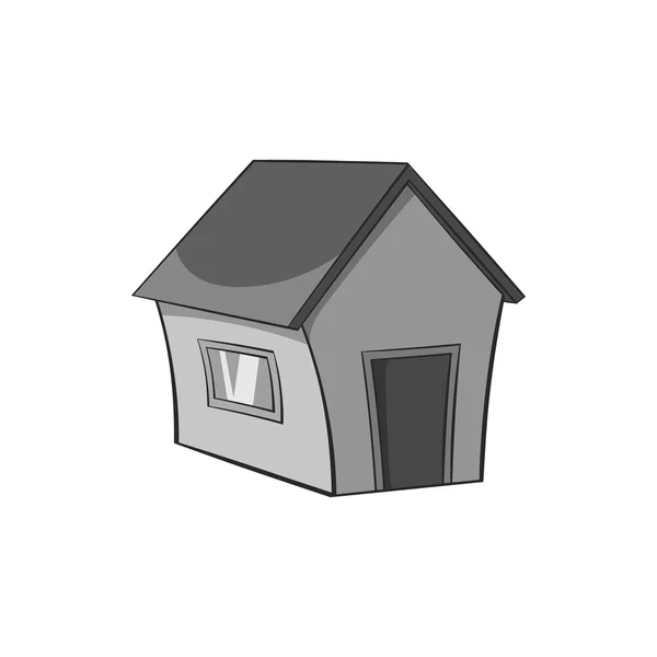 Casa con icono de una ventana, estilo monocromo negro — Vector de stock