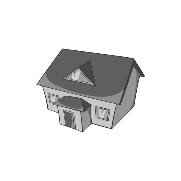 Gran casa con icono ático — Vector de stock