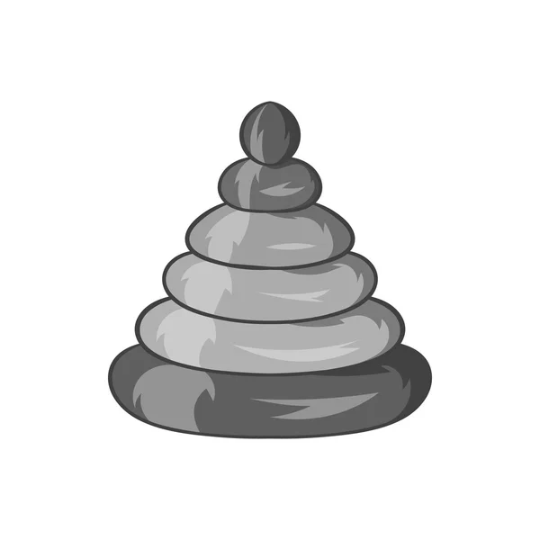 Ikone der Spielzeugpyramide, schwarzer monochromer Stil — Stockvektor