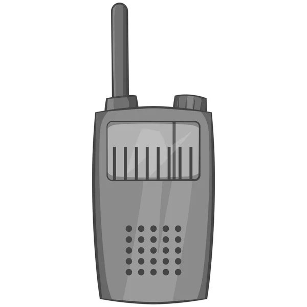 Icono del transmisor de radio, negro estilo monocromo — Vector de stock