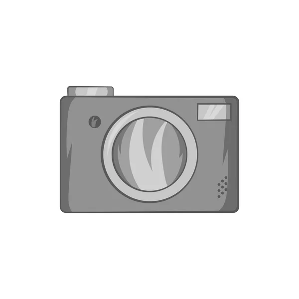 Icona della fotocamera, nero in stile monocromatico — Vettoriale Stock