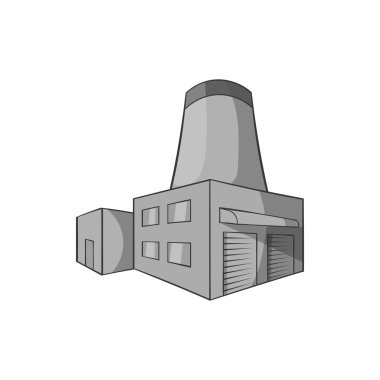 Bira fabrikası simgesi, siyah tek renkli stil