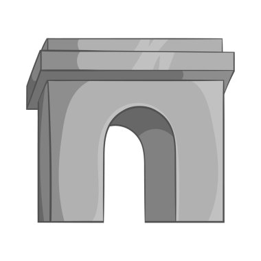 Kemer simgesi, siyah tek renkli stil