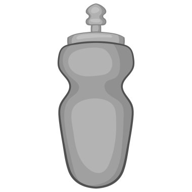 Su şişesi simge, siyah tek renkli stil