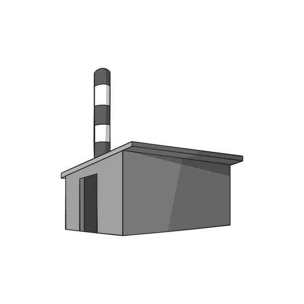 Chemisch magazijn pictogram, zwart-monochrome stijl — Stockvector