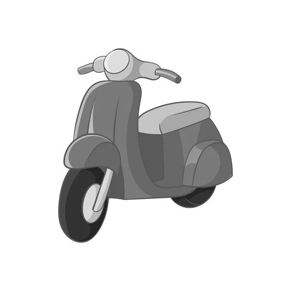 Иконка скутера, черный монохромный стиль — стоковый вектор