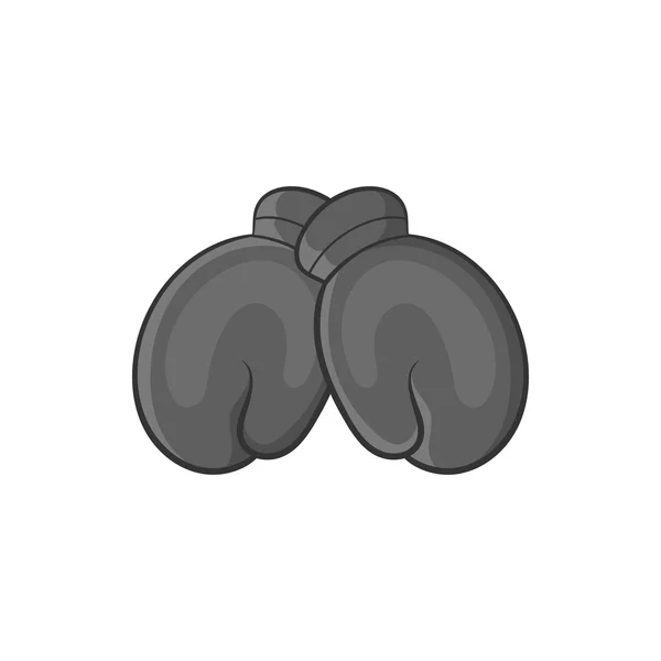 Guantes de boxeo icono, negro estilo monocromo — Archivo Imágenes Vectoriales