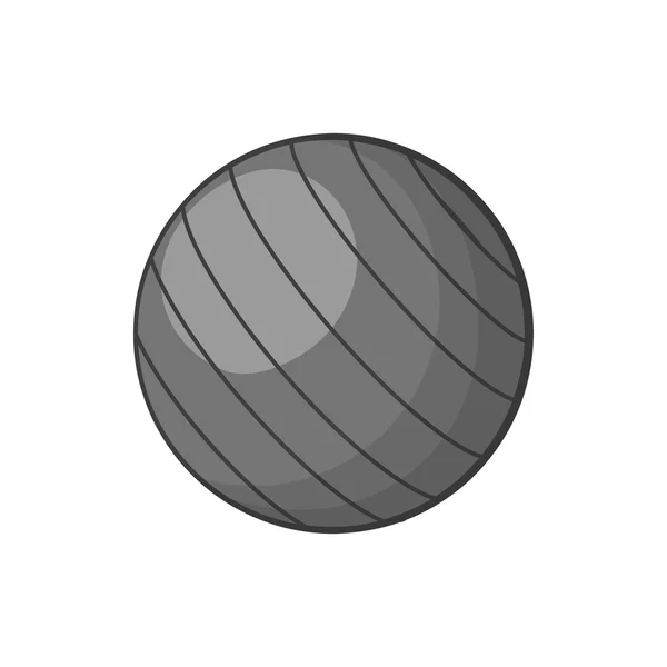 Icono de pelota de voleibol, negro estilo monocromo — Vector de stock