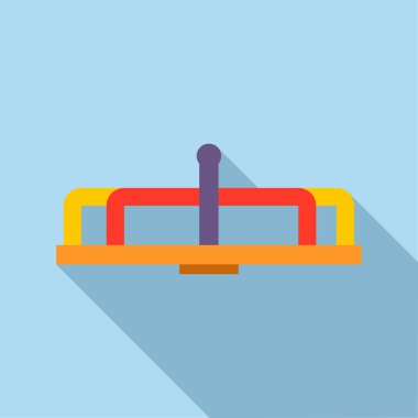 Bahçesi ekipman atlıkarınca simgesi, düz stil