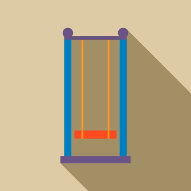 Çocuklar Bahçesi salıncaklar simgesi, düz stil