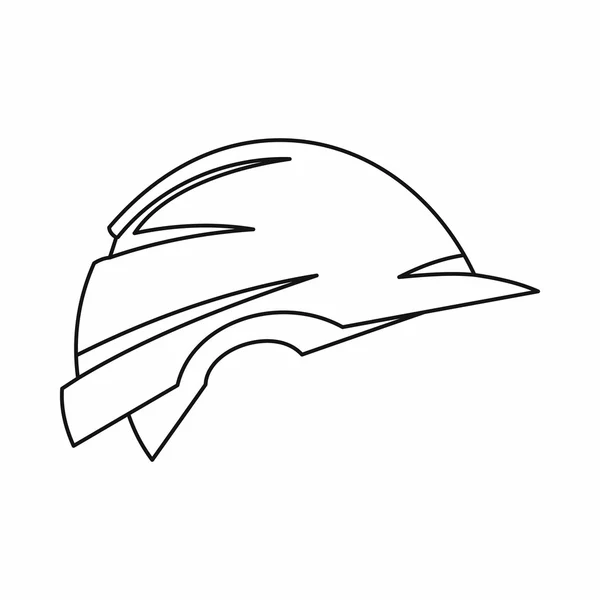 Icône de casque de construction, style contour — Image vectorielle