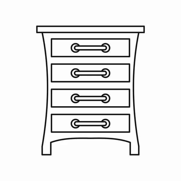 Commode pictogram, Kaderstijl — Stockvector