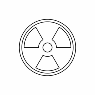 Radyoaktif işareti simgesi, anahat stili