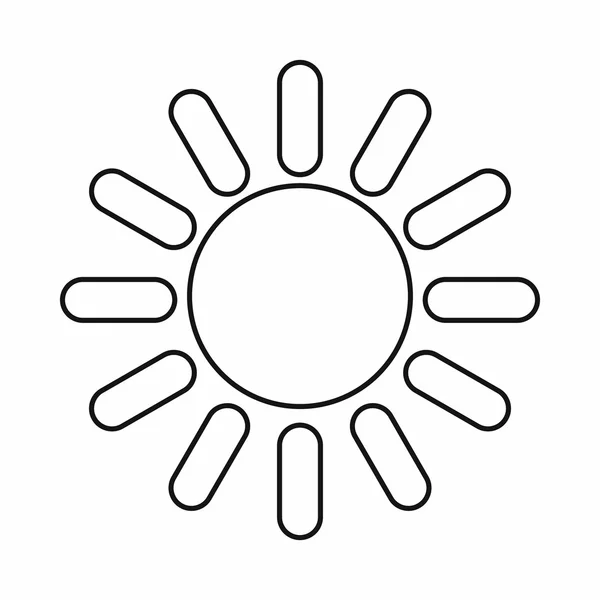 Sonnensymbol im Umrissstil — Stockvektor