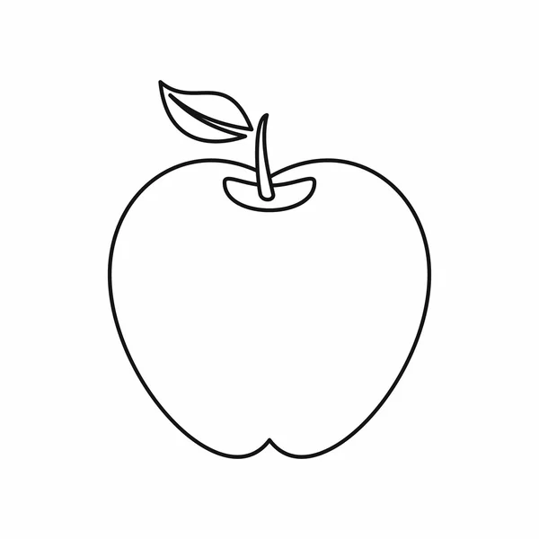 Icône Apple dans le style de contour — Image vectorielle