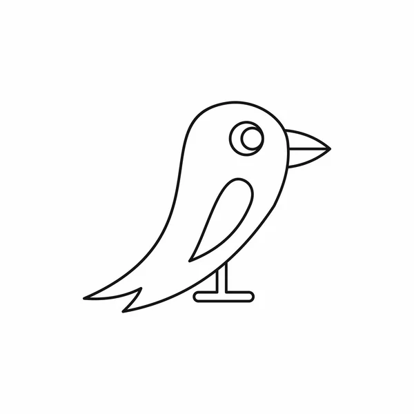 Icono de pájaro en estilo de esquema — Vector de stock