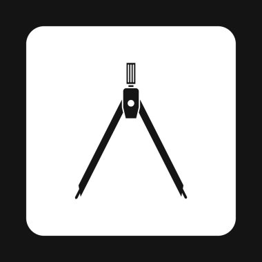 Çizim pusula simgesini, basit tarzı