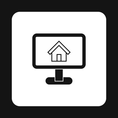 Ev simgesini, basit tarzı düzeni