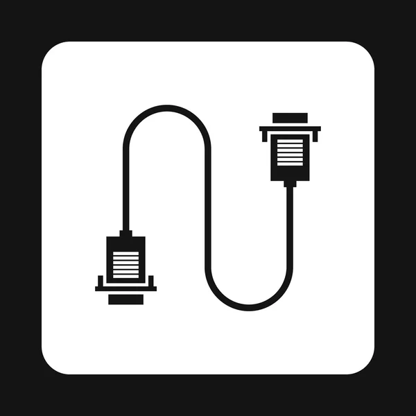 Cordón icono VGA, estilo simple — Vector de stock