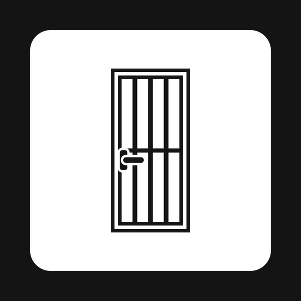 Lattice door icon, simple style — Stock Vector