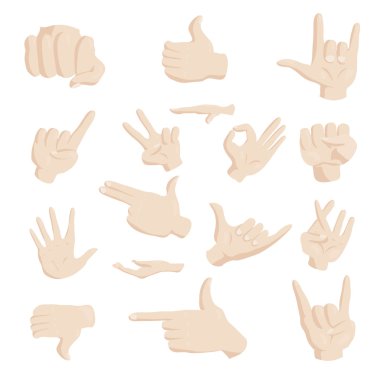 El jest Icons set, karikatür tarzı