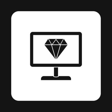 Bilgisayar monitörü ile baklava simgesini