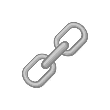 Zincir simgesi, siyah tek renkli stil